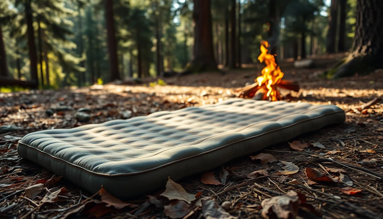 Ultimate Guide to Memory Foam Sleeping Pads for Comfortable Camp Sleep 7 Memory foam camping pad setup